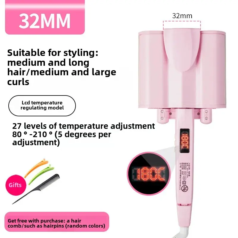 Wavy Hair Curling Iron Electric Hair Roller Corn Pattern Water Wave Texture Hair Styling Tool Large Curling Wand Hairdryer
