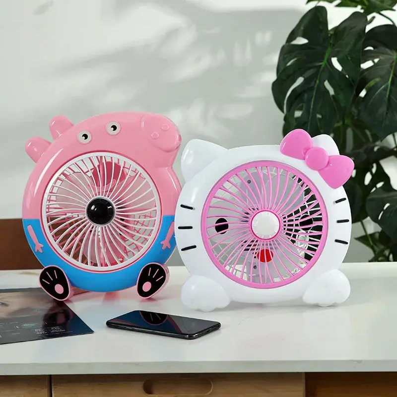 Mini Cartoon Style Table Fan Quiet Home Use Student Dormitory Portable Electric Fan Small Size AE Stock from China Origin