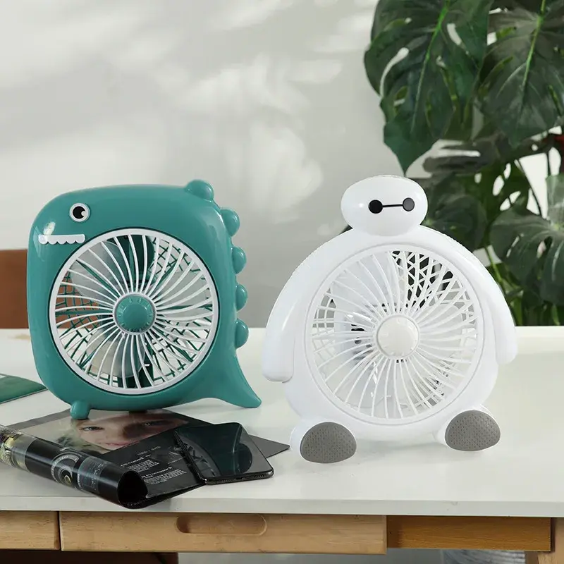 Mini Cartoon Style Table Fan Quiet Home Use Student Dormitory Portable Electric Fan Small Size AE Stock from China Origin