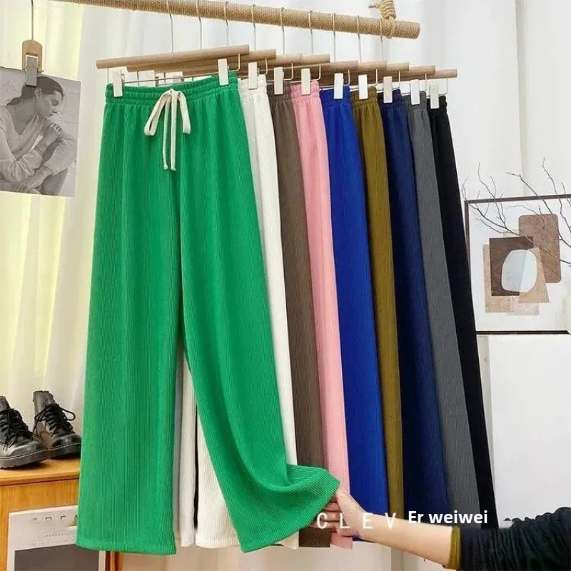 High Waist Wide Leg Pants Women's Summer Thin Straight Loose Long Casual Trousers Drapey Snake Bone Pattern plus Size