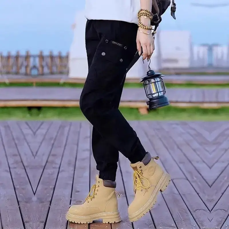 Outdoor Mountain Climbing Work Pants Men's Casual Trousers Autumn Winter Cross-Border Vintage American Style Cuffed Long Pants