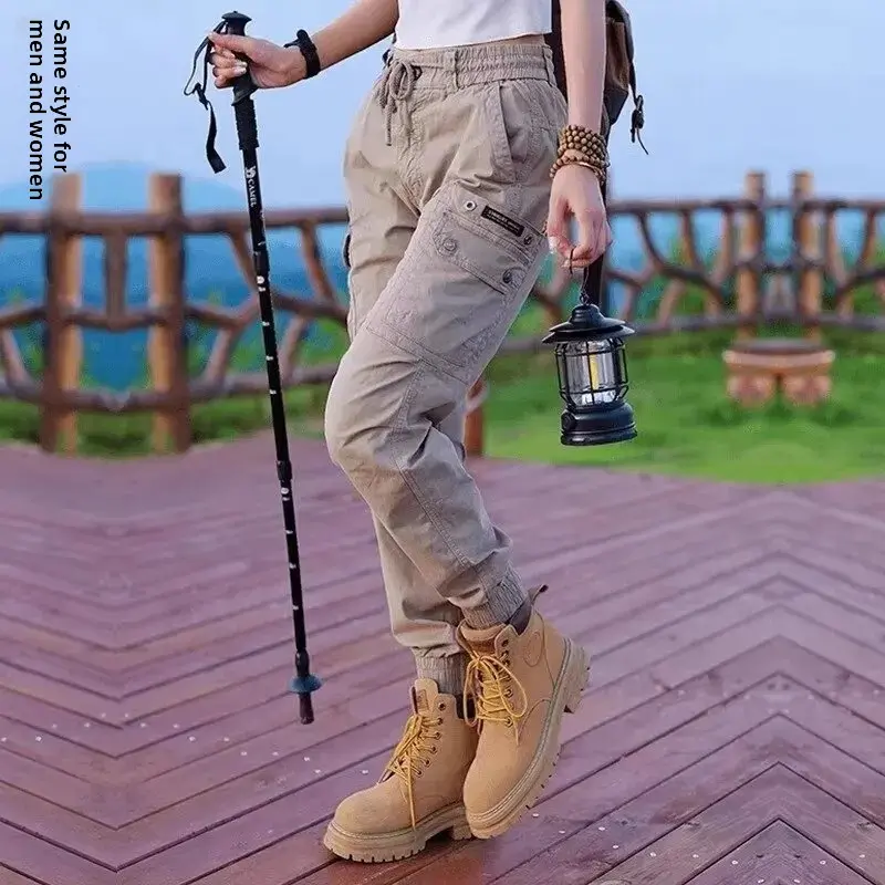 Outdoor Mountain Climbing Work Pants Men's Casual Trousers Autumn Winter Cross-Border Vintage American Style Cuffed Long Pants