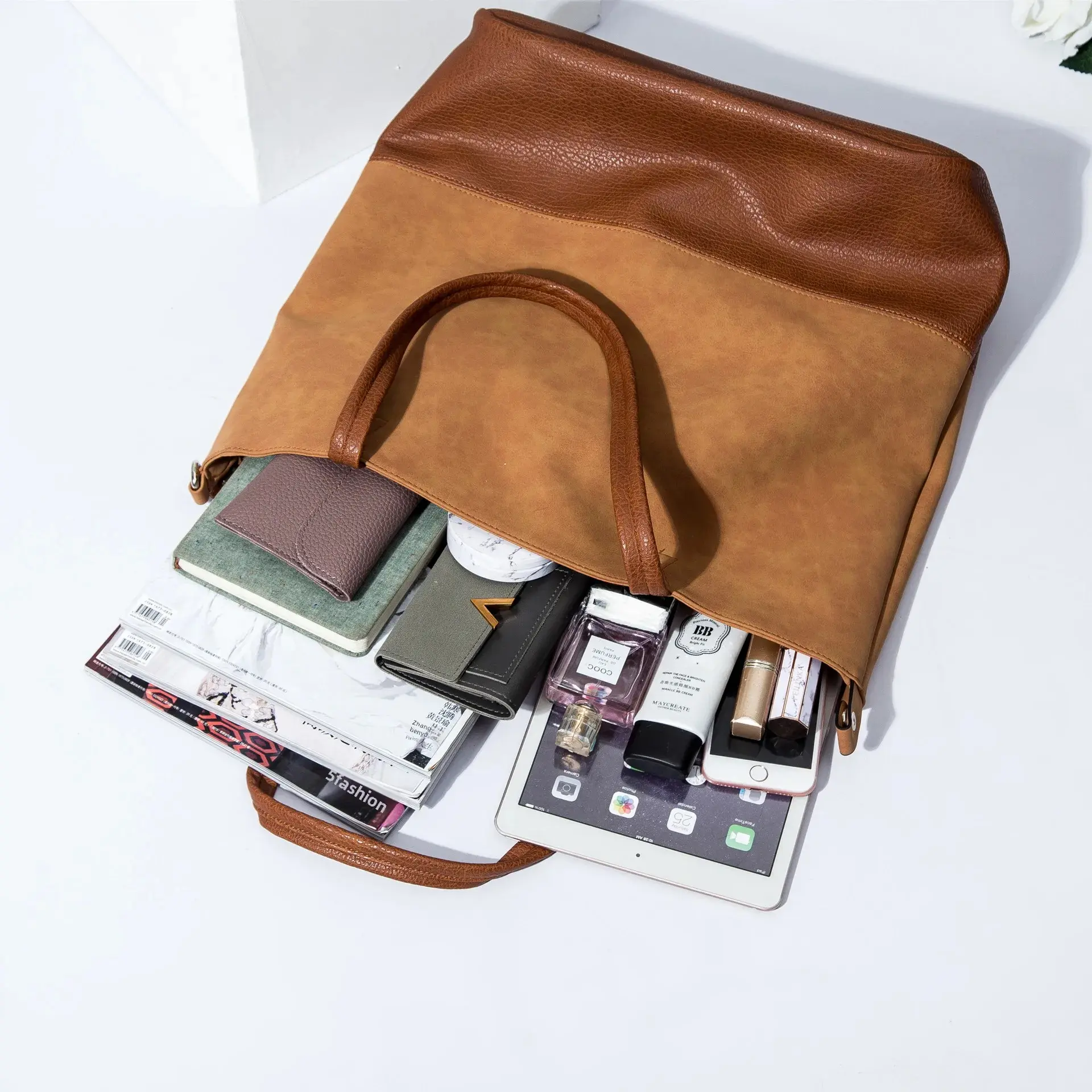 Vintage Women's High-End Feel Bag Guangzhou Lion's Land Large Capacity Tote Bag European And American Cross-Border Storage Bag