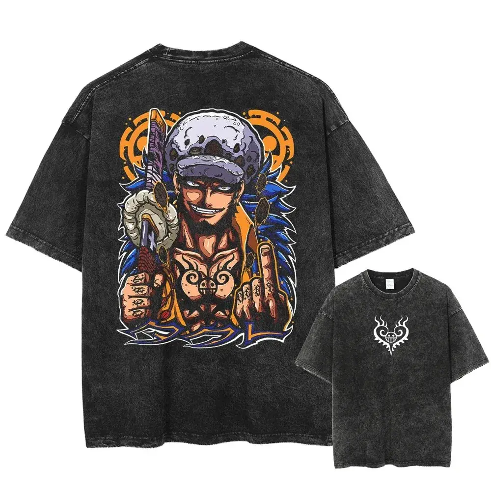 Japanese Anime Printing Harajuku Style T-shirt Summer Short Sleeves Cotton Street Casual Loose-fit Oversized T Shirt