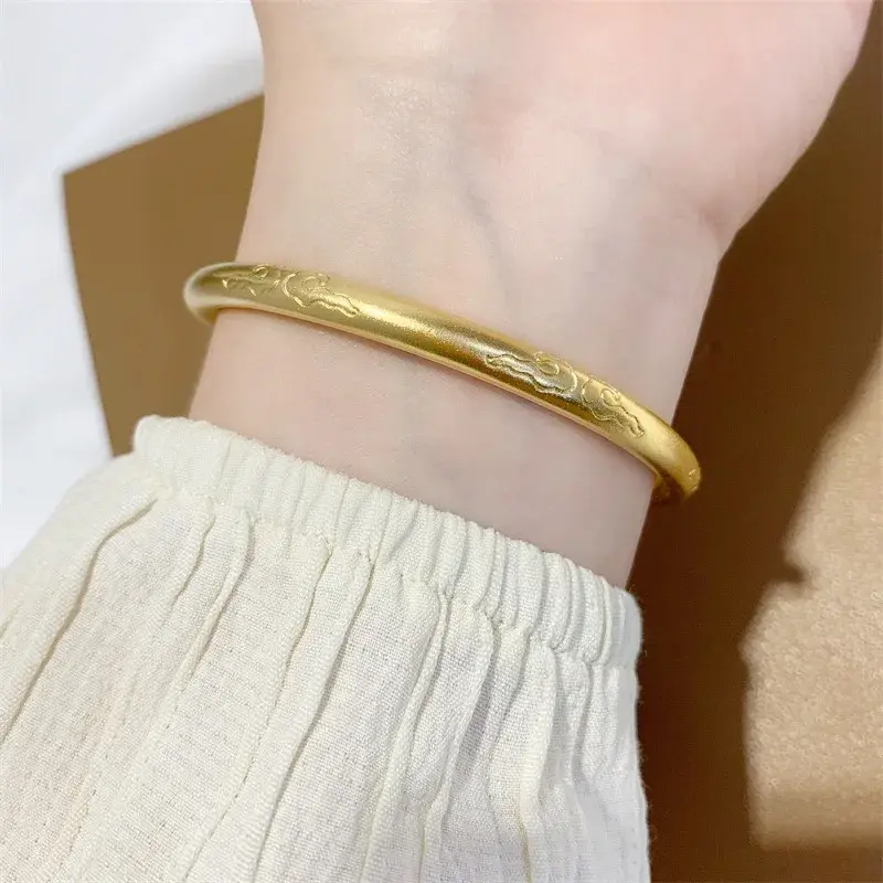 Xiangyun Inner Heart Sutra Ancient Method Passed Down Bracelet Vietnam Sand Gold Simulated Gold Engraved Jewelry Lasting Color B