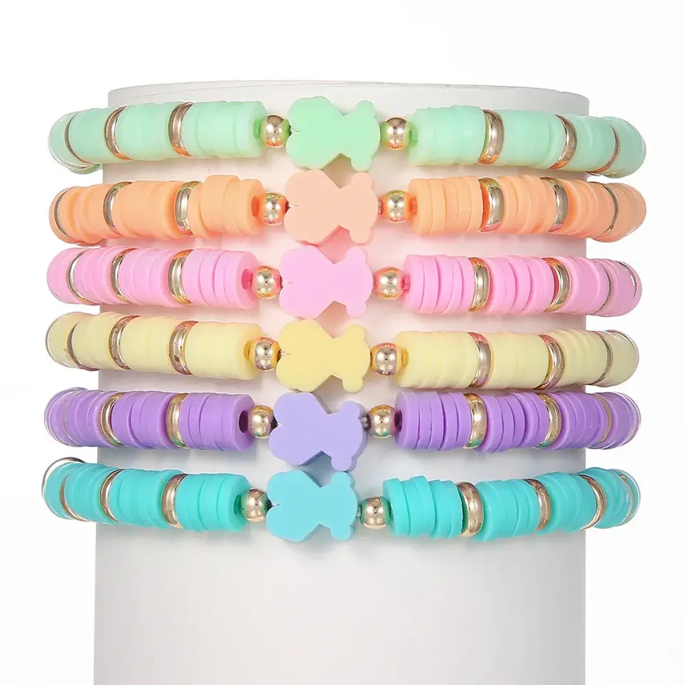 Colorful Clay Bear Bracelet Wholesale Punchy Latin American Style Jewelry Accessories European And American Cross-Border Amazon