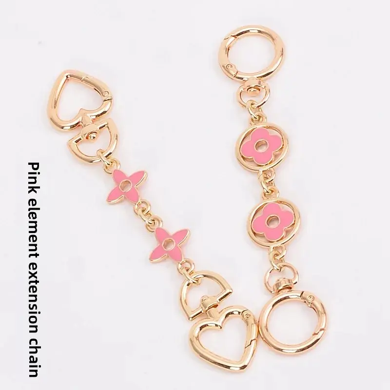 Wholesale Cross-Border Bag Modification Extended Alloy Chain Four-Leaf Clover Decorative Chain Shoulder Strap Accessories