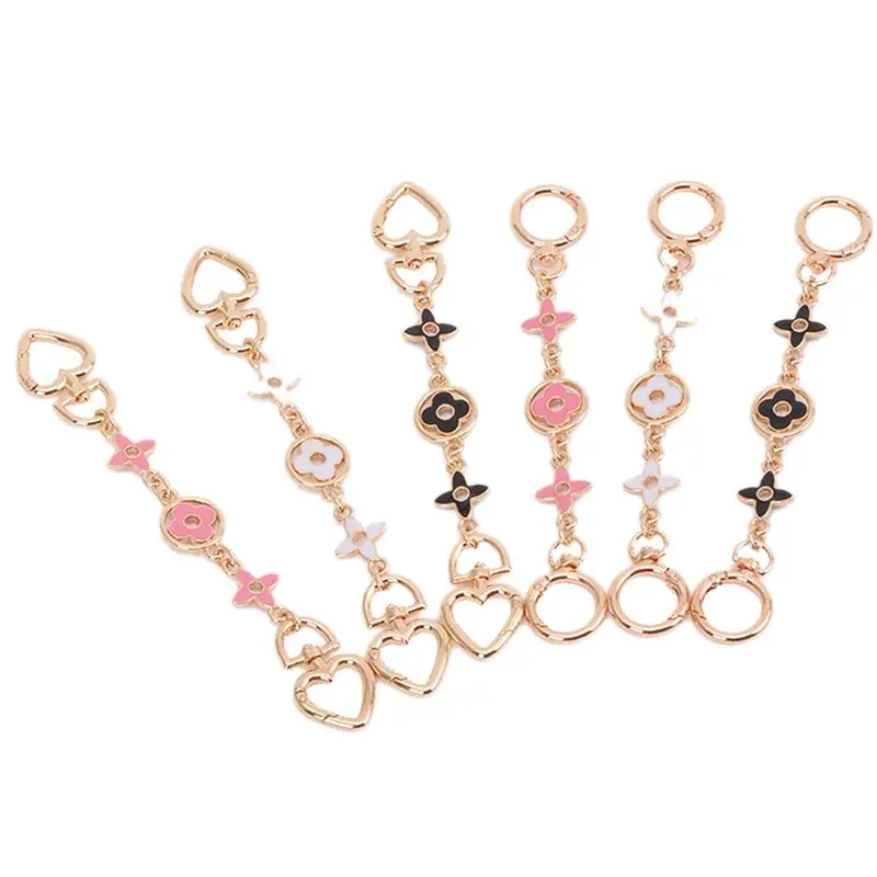 Wholesale Cross-Border Bag Modification Extended Alloy Chain Four-Leaf Clover Decorative Chain Shoulder Strap Accessories
