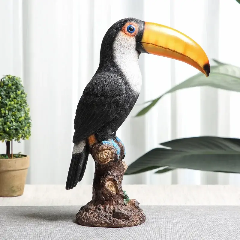 Style Large-mouth Bird Decorative Figurine Simulation Animal Living Room TV Cabinet Home Decor Style Liquor Cabinet Decor