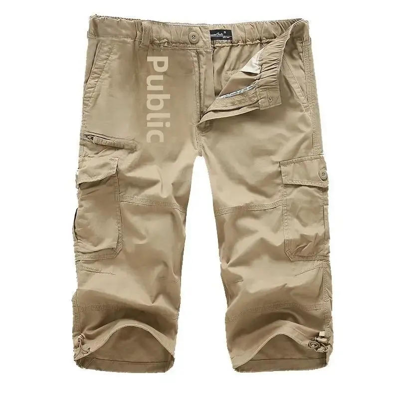 Trendy Brand Casual Loose-Fit Work Pants Seven-Quarter Length Casual Pants Plus Sizes Shorts Men's Mid-Length Pants