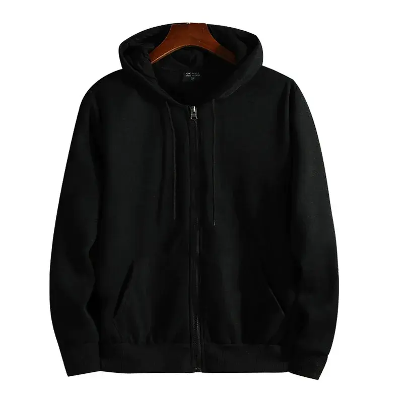 Spring Cotton Hoodie Zipper Jacket Thin Unisex Couples Wear Outdoor Coat Female Style Customizable Printed Design