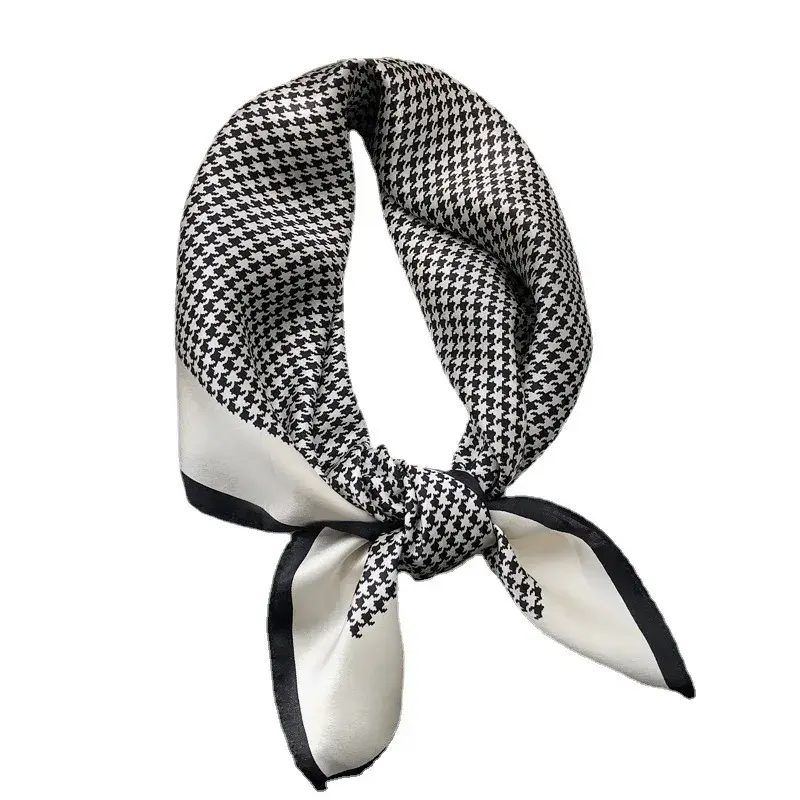 Versatile Women's 70 Square Silk Scarf Shawl Headscarf Collar Scarf Spring Autumn Thin Vintage French Style Strapless Summer