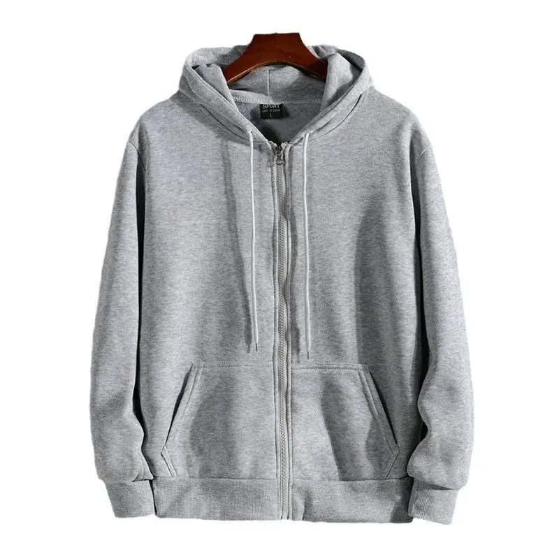 Spring Cotton Hoodie Zipper Jacket Thin Unisex Couples Wear Outdoor Coat Female Style Customizable Printed Design