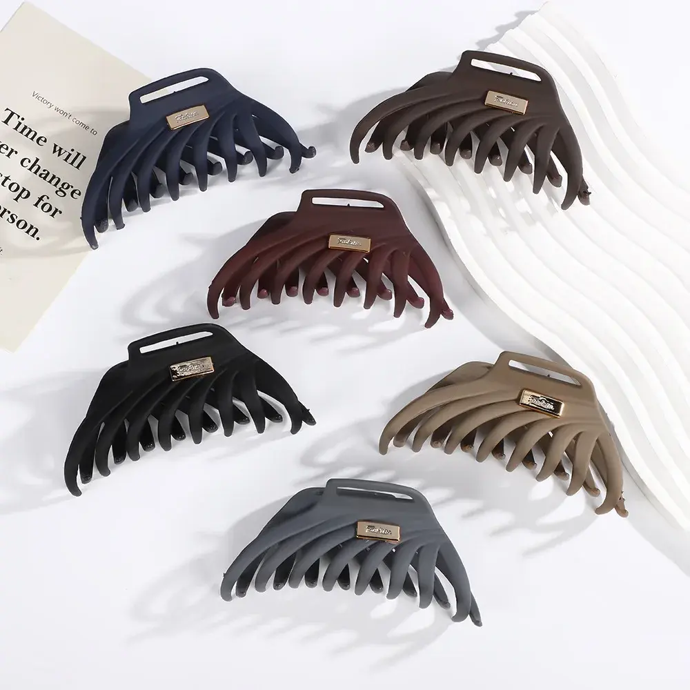 Amazon Best Seller Korean Style Fishing Clip Hair Clip Women's Fashionable Hair Accessories Gold Tag English Version Hairpin