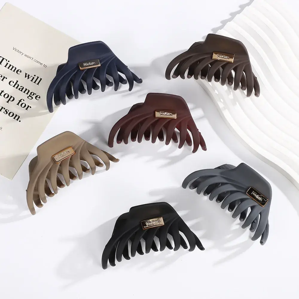 Amazon Best Seller Korean Style Fishing Clip Hair Clip Women's Fashionable Hair Accessories Gold Tag English Version Hairpin