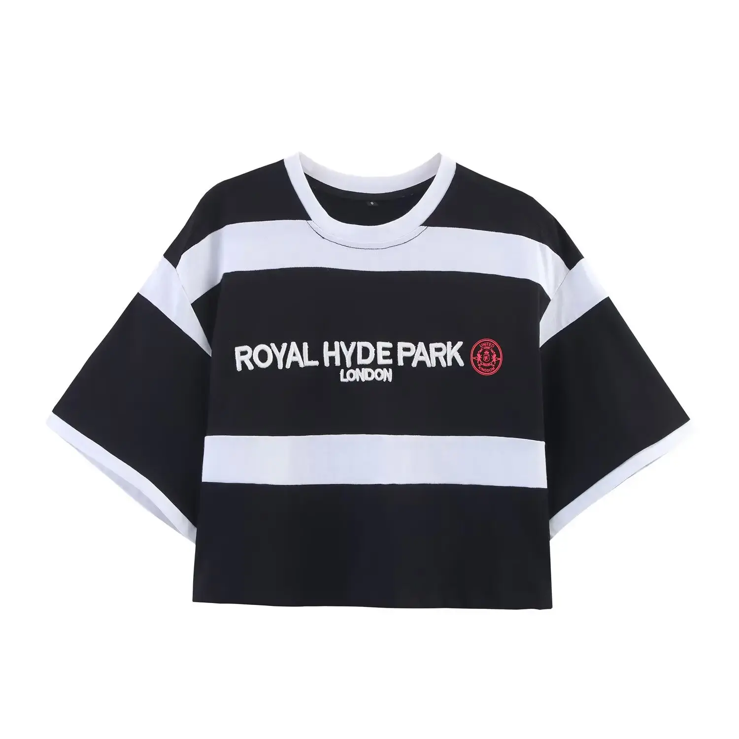Slim Fit Short T-Shirt ZR Women's Fashion College Style Letter Print New Arrival Spring Seasonal Polyester Blend Crew Neck