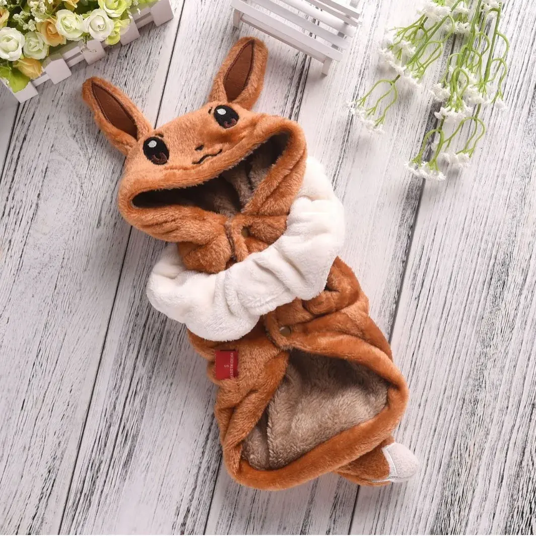 Warm Fleece Pet Coat Cotton Jacket Teddy Small Medium Dogs Cats Warm Autumn Winter Transformation Clothes Home Garden