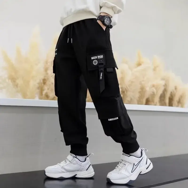 Casual Boys Pants Children's Wear 2024 New Fashionable Cargo Pants Soft Spring Autumn Season Children's Trousers