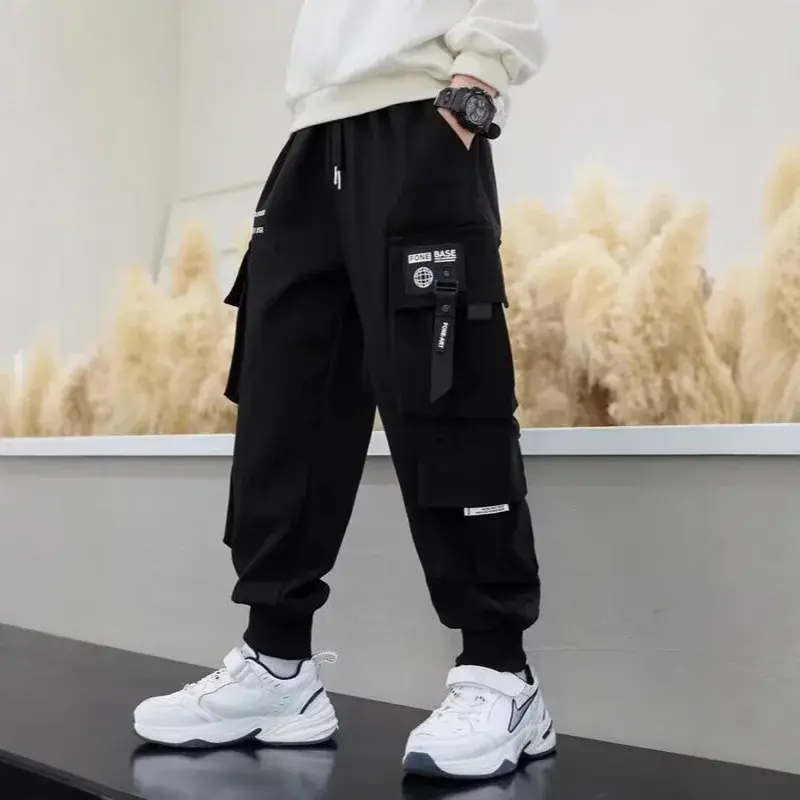 Casual Boys Pants Children's Wear 2024 New Fashionable Cargo Pants Soft Spring Autumn Season Children's Trousers