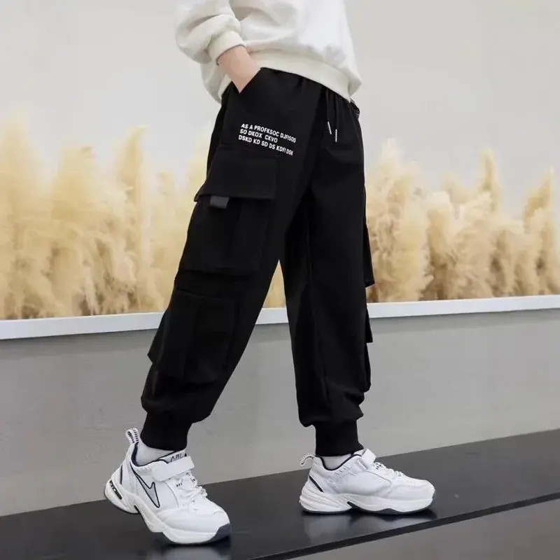 Casual Boys Pants Children's Wear 2024 New Fashionable Cargo Pants Soft Spring Autumn Season Children's Trousers