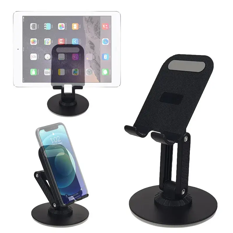 Creative Aluminum Alloy Rotatable Desktop Metal Phone Holder Gift With Logo For Motorcycle Navigation Accessories