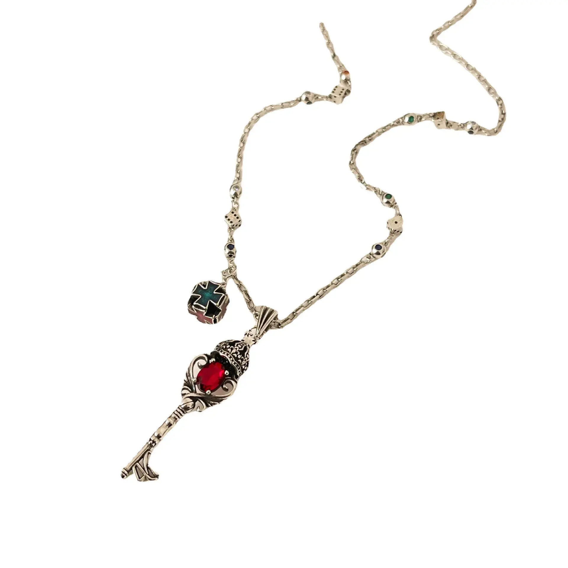 NicheVintage Crown Keychain High-End Feel Women's Light Luxury Sweater Chain Wholesale Quality Metal Jewelry Manufacturing