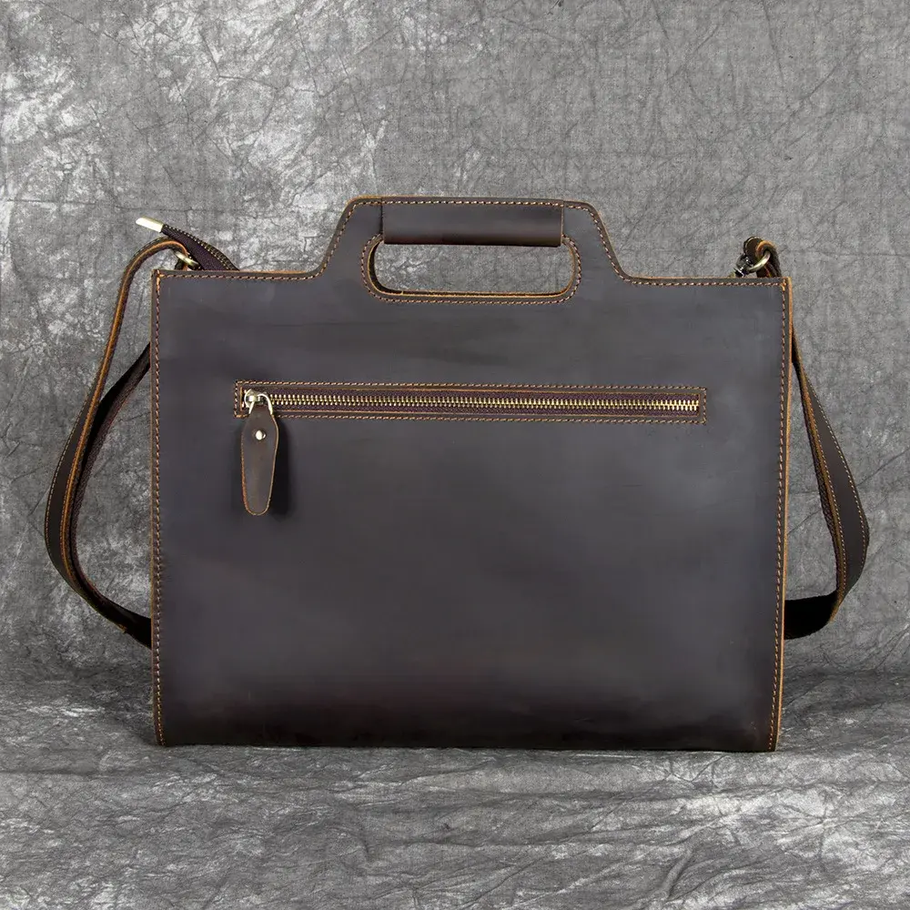 Mats Guangzhou Men's Bag Wholesale Vintage Top Layer Cow Leather Handbag Single Shoulder Bag Horizontal Style Motorcycle Equipme