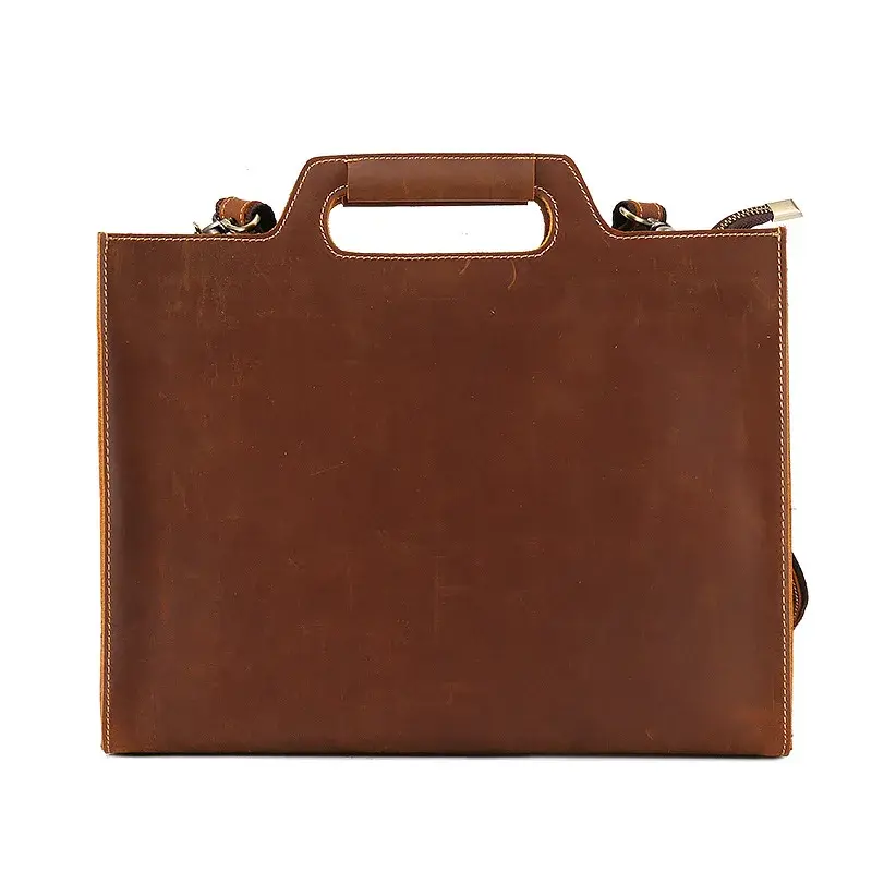 Mats Guangzhou Men's Bag Wholesale Vintage Top Layer Cow Leather Handbag Single Shoulder Bag Horizontal Style Motorcycle Equipme