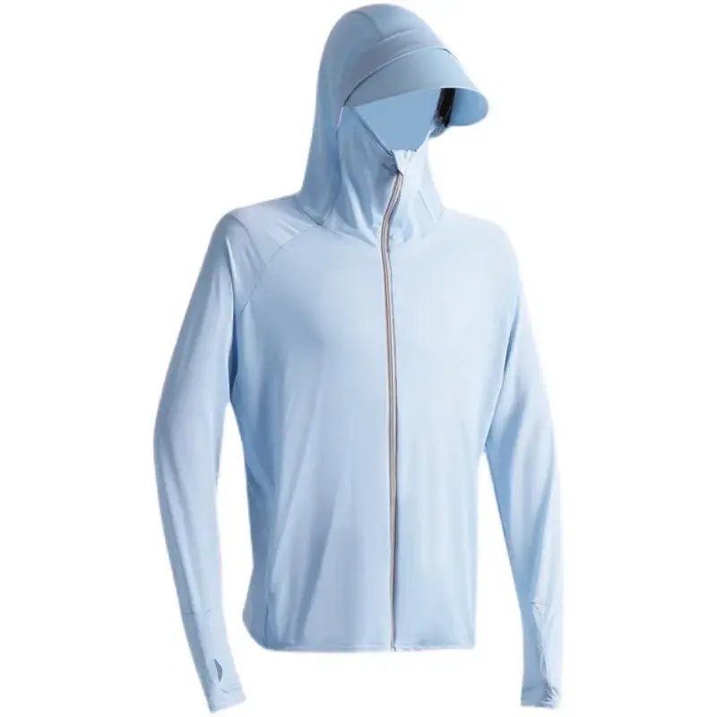 New 2025 Ice Silk Fishing Sun Protection Clothing Men's Women's Summer UV Protection Breathable Thin Shirt Jacket Sunscreen Suit