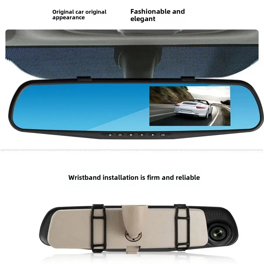 High Definition Dual Lens Electronic Rearview Mirror Dash Cam For Motorcycles Factory Direct Supply Aftermarket GPS/Navigation E
