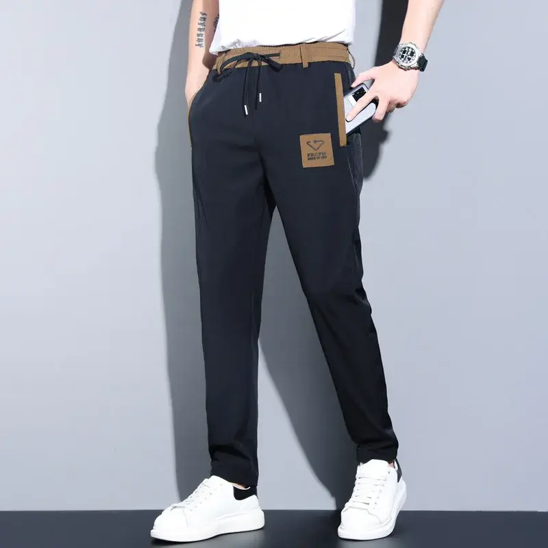 TikTok Quick Hand Explosion Pants Men's Summer Ultra-Thin Loose-Fit Straight-Leg Casual Sports Ice Silk Trousers Pants