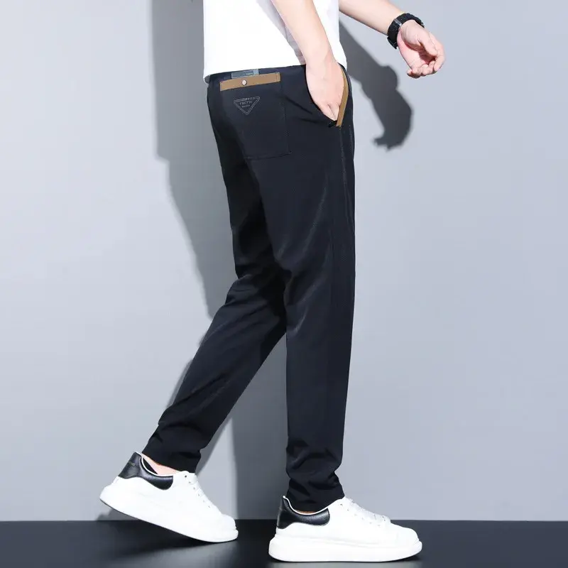 TikTok Quick Hand Explosion Pants Men's Summer Ultra-Thin Loose-Fit Straight-Leg Casual Sports Ice Silk Trousers Pants