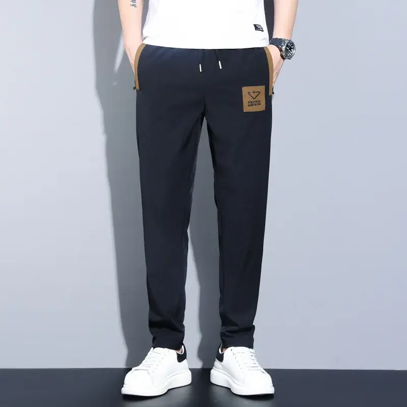 TikTok Quick Hand Explosion Pants Men's Summer Ultra-Thin Loose-Fit Straight-Leg Casual Sports Ice Silk Trousers Pants