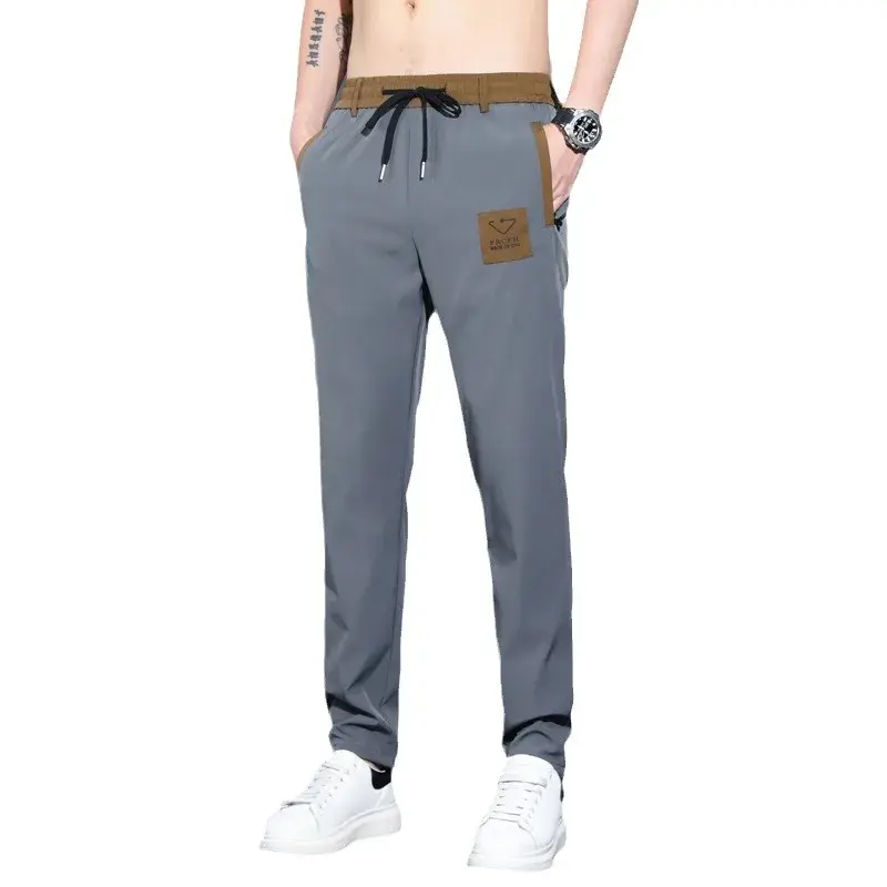 TikTok Quick Hand Explosion Pants Men's Summer Ultra-Thin Loose-Fit Straight-Leg Casual Sports Ice Silk Trousers Pants