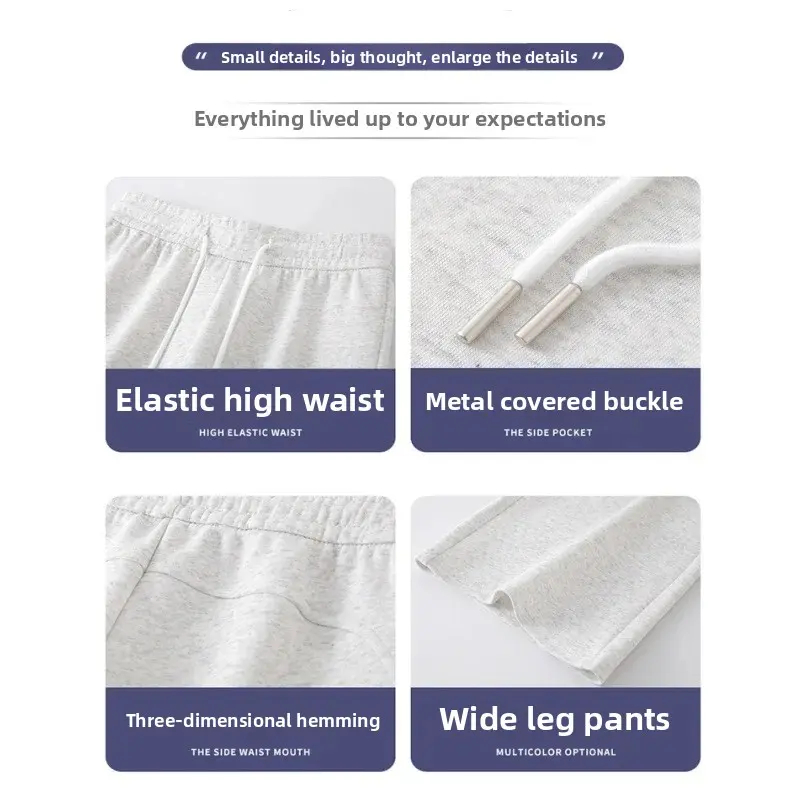 Gray High Waist Casual Trousers Women's Bootcut Pants Slimming American Style Long Pants Drapey Comfortable Fashionable