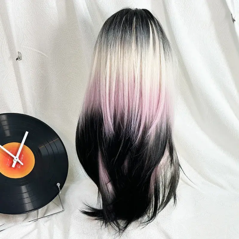 Long Hair Lolita Full Head Wig Women's Style Realistic Simulation Cute School Girl Fake Hair for Daily Use And Cosplay