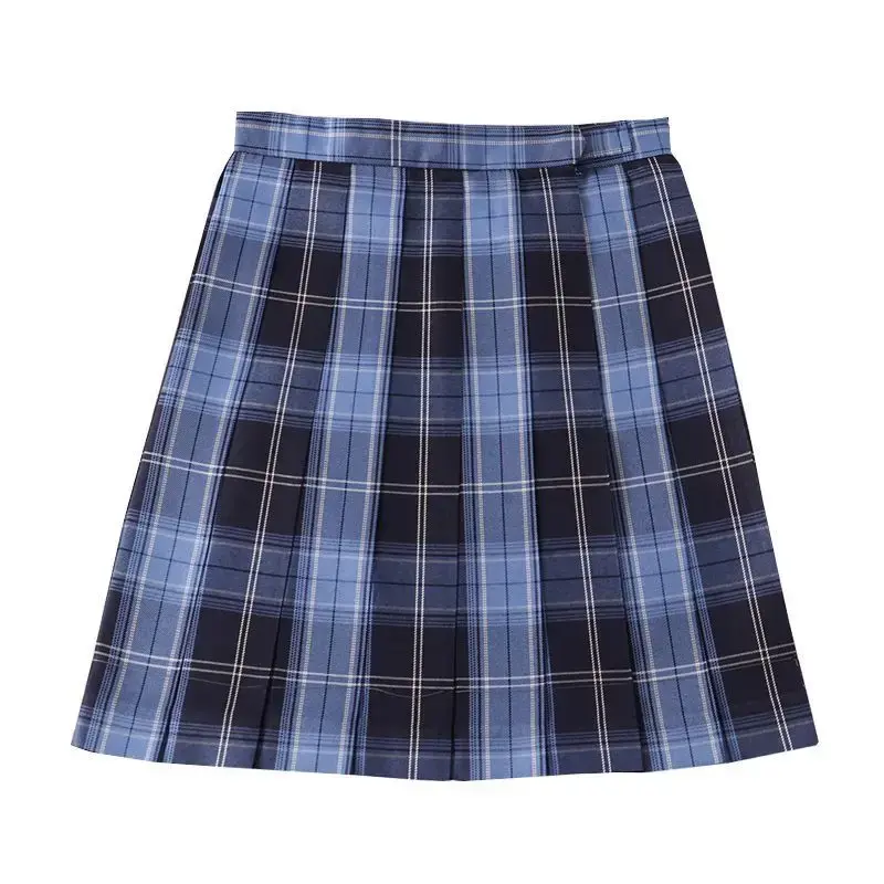 Original JK Plaid Short Sleeve Top Preppy Style Women's Skirt Hundred Pleated Design Casual Summer Fashion Japanese Style