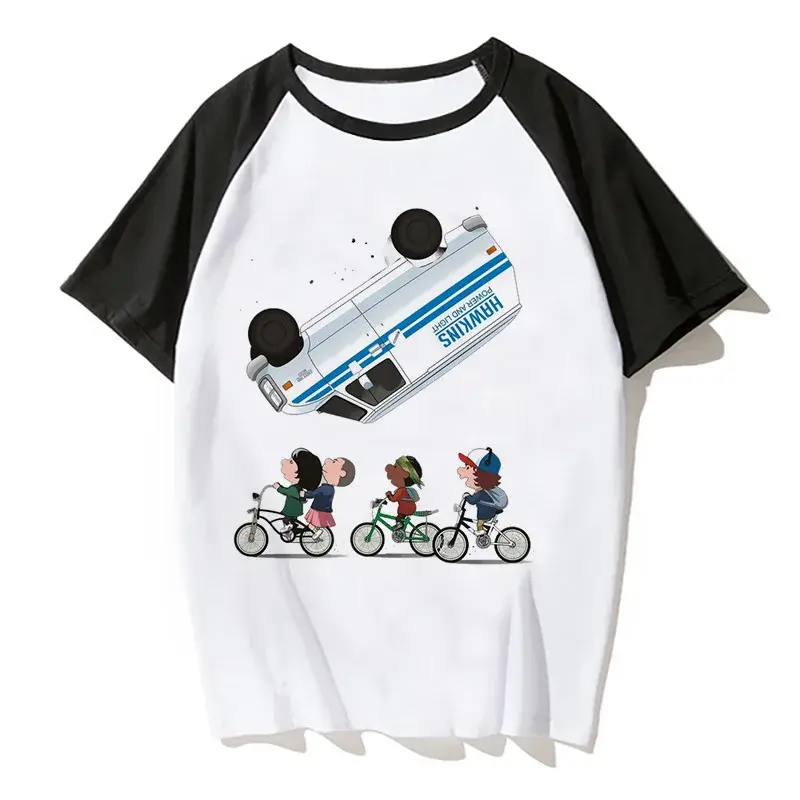 2019 Hot Stranger Things TV Show Printed Harajuku Women's Sraglan T-Shirt Short Sleeve Cotton Crew Neck Street Style
