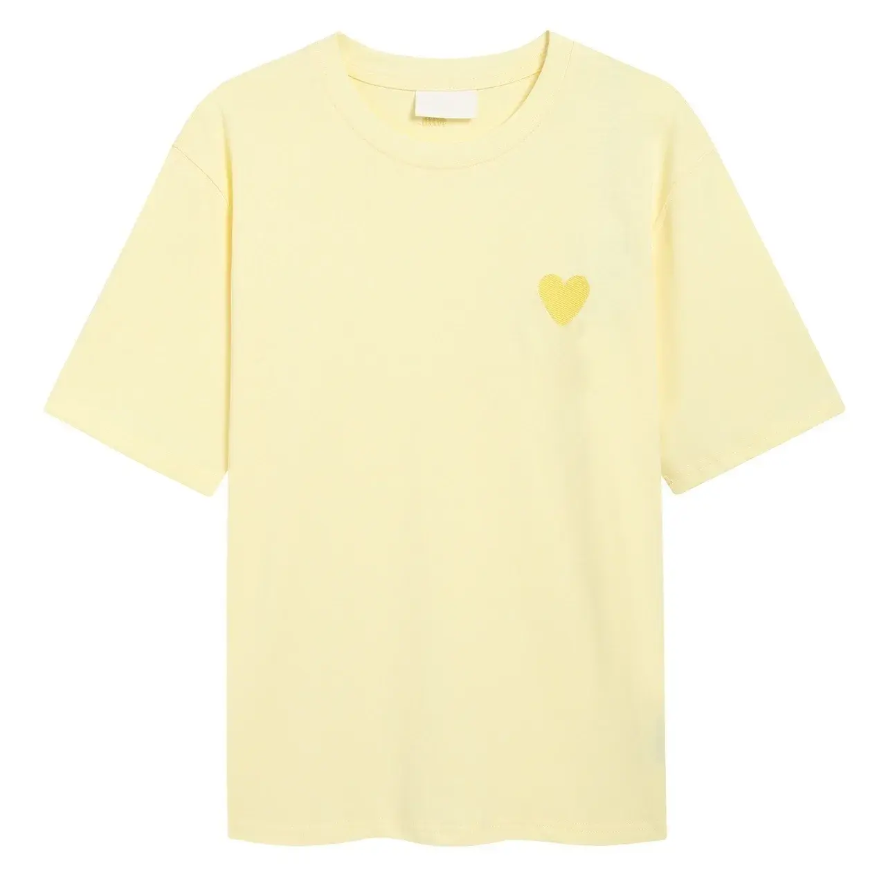 Spring Summer Hot Sale Of The Season Cotton Crew Neck Short Sleeve T-Shirt Love Embroidery Macaron Color Candy Ice Cream Style U