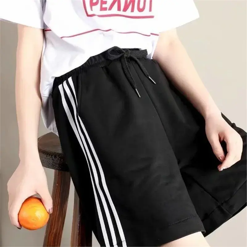 Fashionable Casual Sporty Women's Shorts Three-Bar Pants Student Couple Summer Hit Style Versatile Comfortable Long Pants