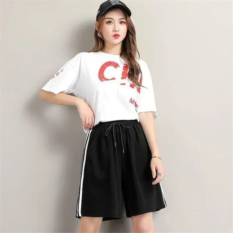 Fashionable Casual Sporty Women's Shorts Three-Bar Pants Student Couple Summer Hit Style Versatile Comfortable Long Pants