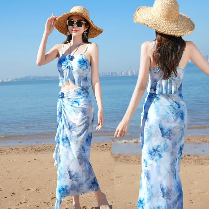 New 2025 Bikini Swimsuit Women's Separate Thermal Spring High-End Beachwear Sensation Female Swimwear Fashionable Vacation