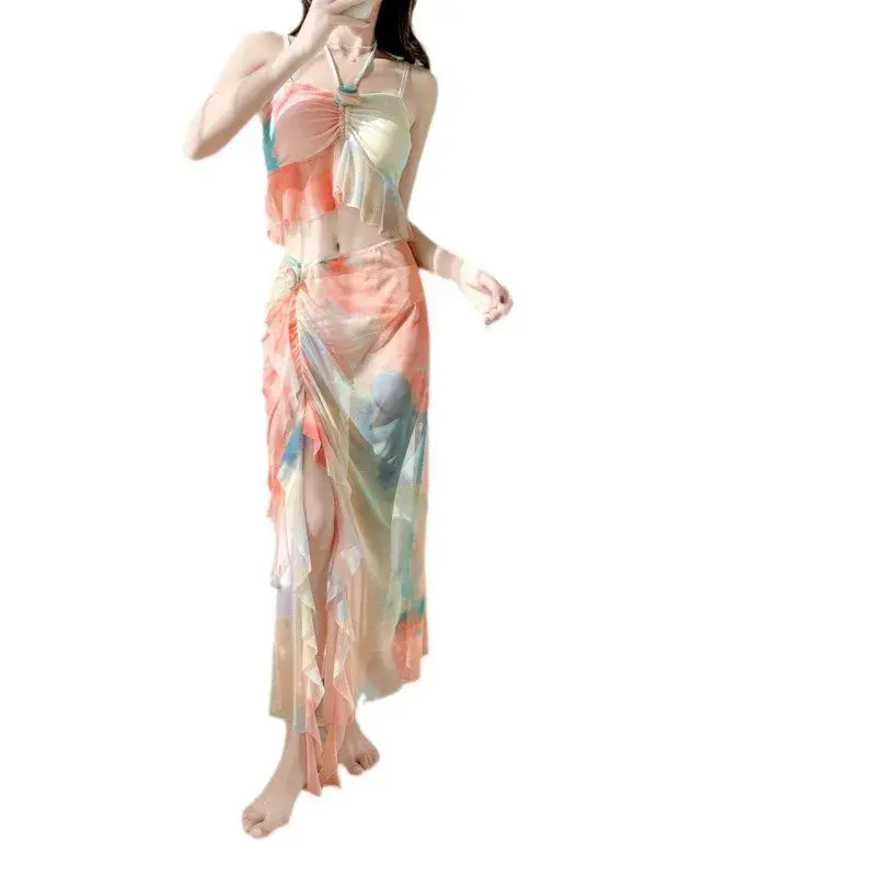New 2025 Bikini Swimsuit Women's Separate Thermal Spring High-End Beachwear Sensation Female Swimwear Fashionable Vacation