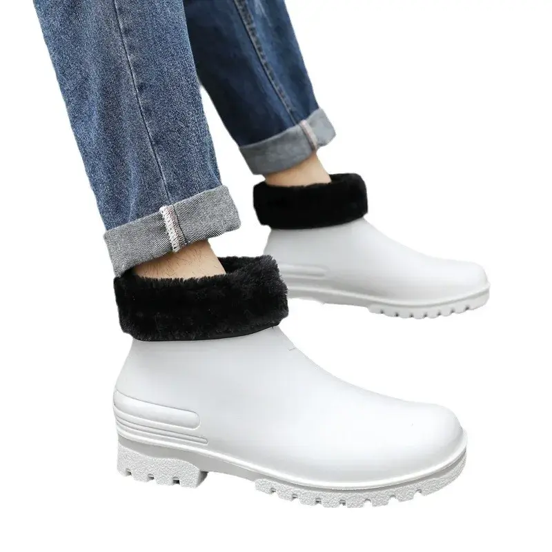 Outdoor Fashionable Versatile Rain Boots Men Women Couple Waterproof Non-slip Shoes Ideal Shopping Fishing Camping Sea Chasing