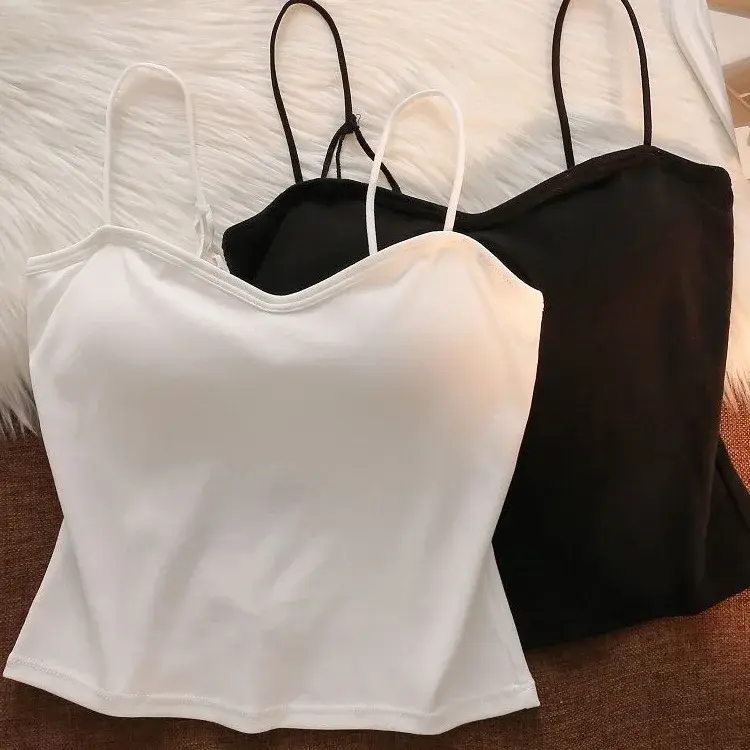 Whitetankvest Women's Summer Spandex Strapless Top With Chest Pad Integrated Sweet And Spicy Girl Backless Bra