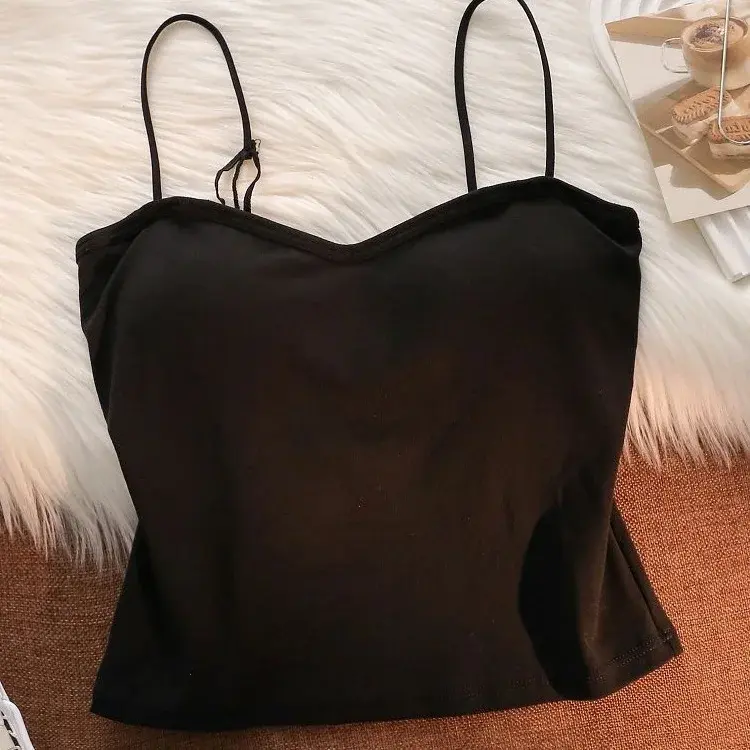 Whitetankvest Women's Summer Spandex Strapless Top With Chest Pad Integrated Sweet And Spicy Girl Backless Bra