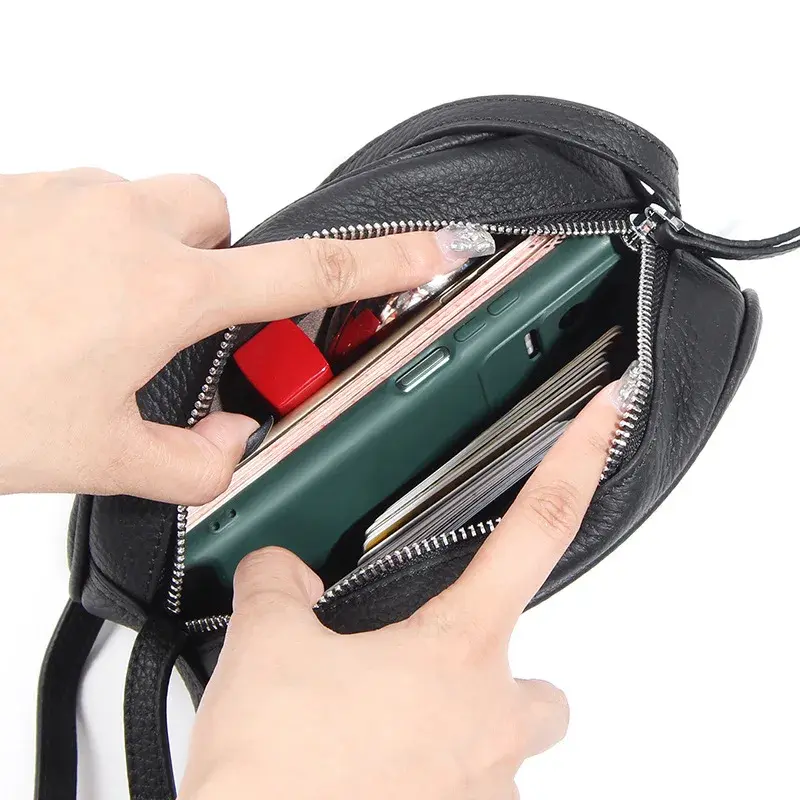 Fashionable Versatile Women's Crossbody Bag Large Capacity Simple Design Headlayer Cow Leather Shoulder Bag New Model