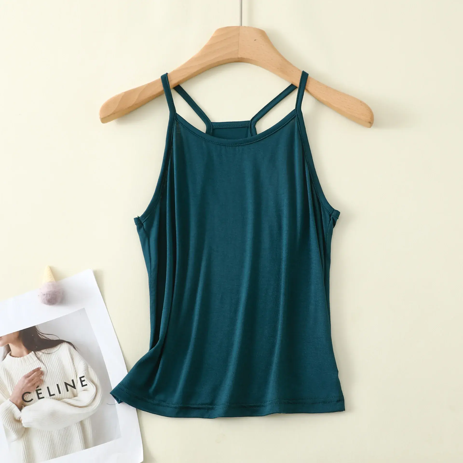 New Modal Strap Vest Women Short Slimming Large Size Top Spring Summer Inner Student Base Shirt Fashionable Casual Wear