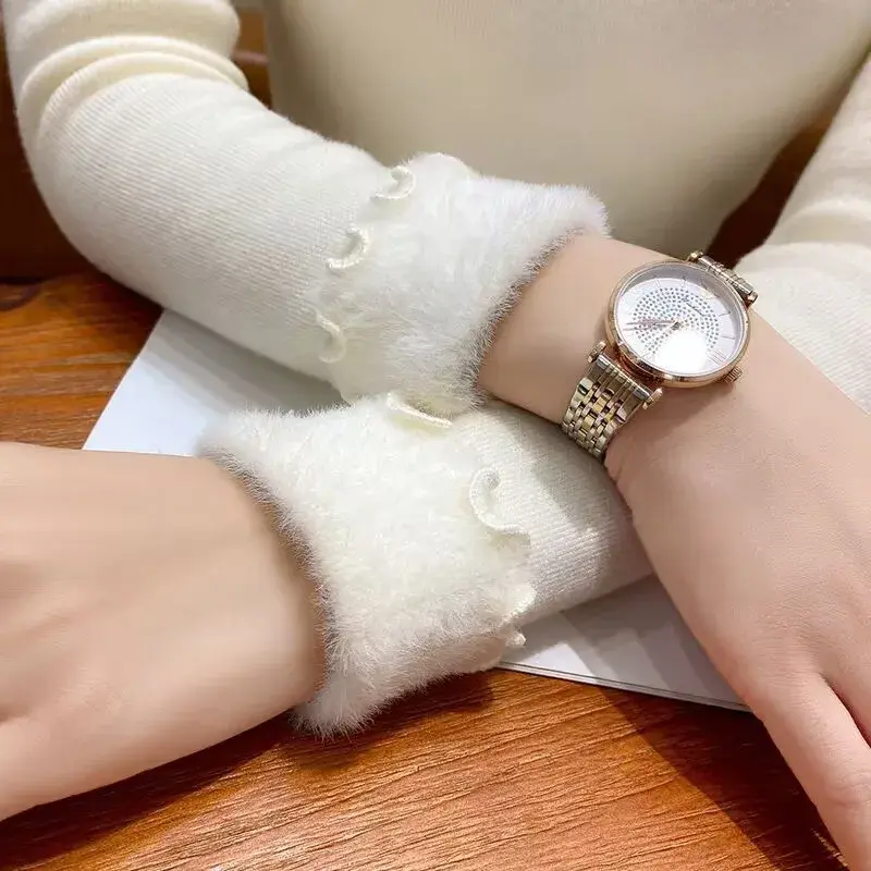 Women's Fleece Lined Thickened Integrated Velvet Base Shirt Autumn Winter New Style Half High Collar Warm Versatile T-shirt Top