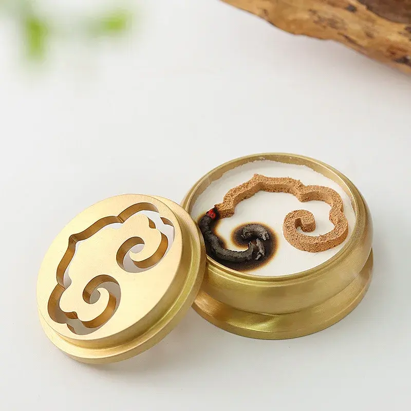 Copper Incense Burner Yellow Copper Aroma Burner Essential Oil Diffuser Home Decor Aromatherapy Copper Altar Tools for Beginners